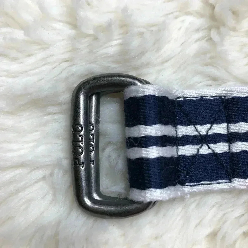 Polo By Ralph Lauren Cloth Belt  Blue/White 1-2 Yr - Picture 3 of 10